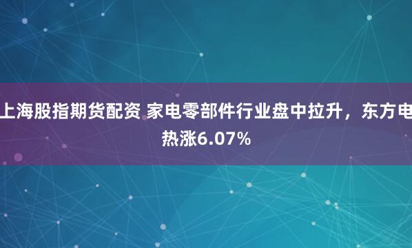 上海股指期货配资 家电零部件行业盘中拉升，东方电热涨6.07%