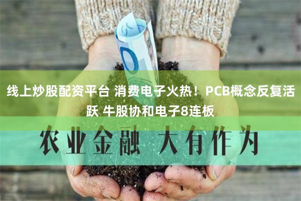 线上炒股配资平台 消费电子火热！PCB概念反复活跃 牛股协和电子8连板