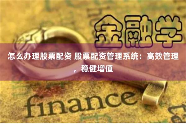 怎么办理股票配资 股票配资管理系统：高效管理，稳健增值