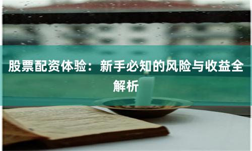 股票配资体验：新手必知的风险与收益全解析